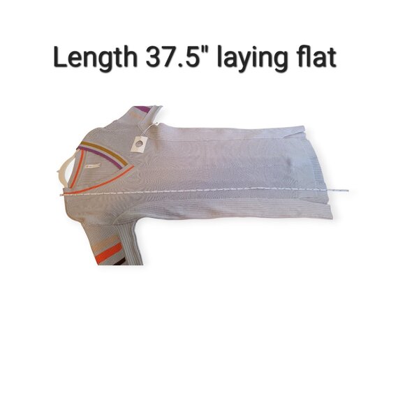 Anthropologie Daily Practice Ribbed Cozy Warm Grey Stripe Sweaterdress S NWT - Picture 16 of 16